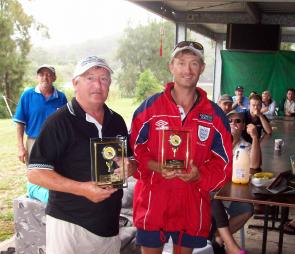 The champion team, Bass Boys, Mal Dilkes, left, and Andy Parkinson. Andy also won champion angler.